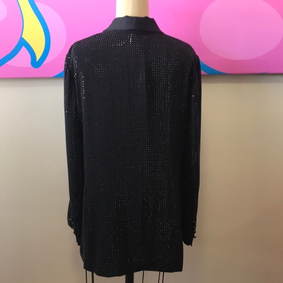 Gucci Black Silk Beaded Tuxedo Smoking Jacket - Picture 5 of 8